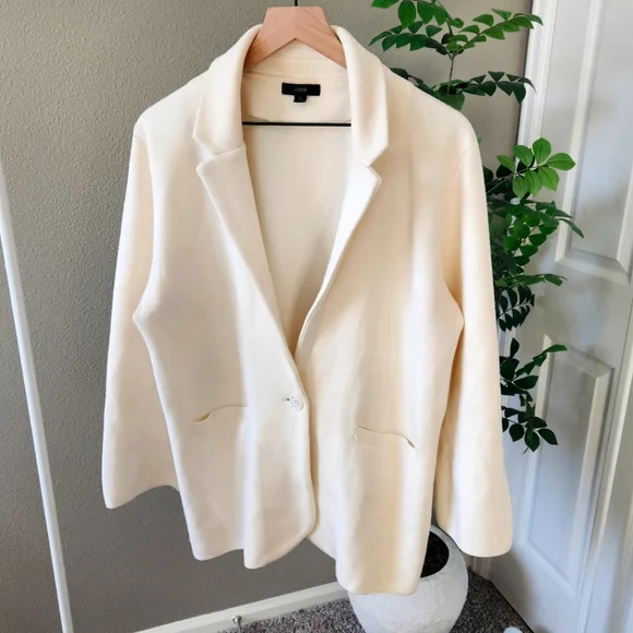Cream sweater blazer on sale